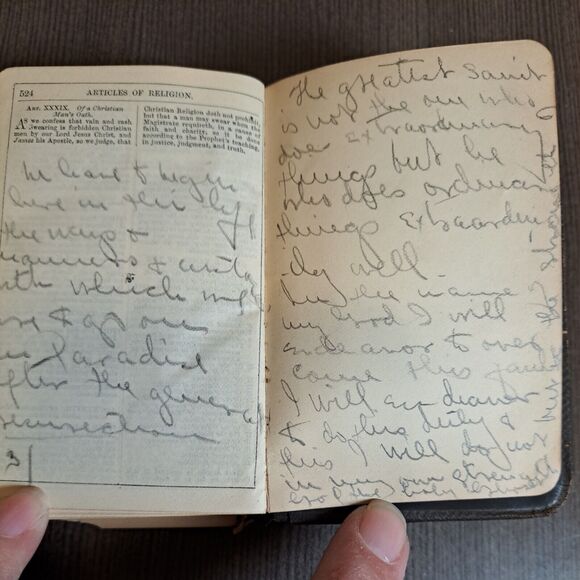 Antique 1907 Episcopal Church The Book of Common Prayer and The Hymnal Miniature - Picture 7 of 16